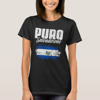 Camiseta Vintage Salvadorian Flag Puro Salvadoreño El Salva
