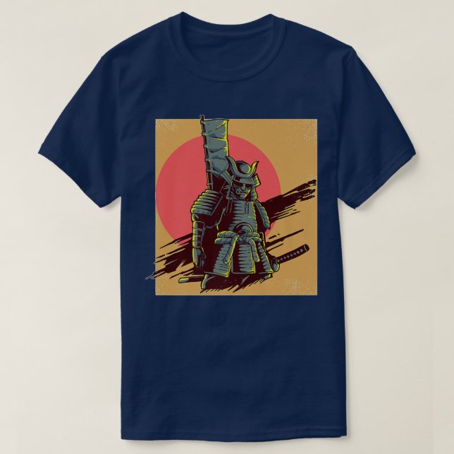 Camiseta Vintage Samurai Japão Sword (Frente do Design)