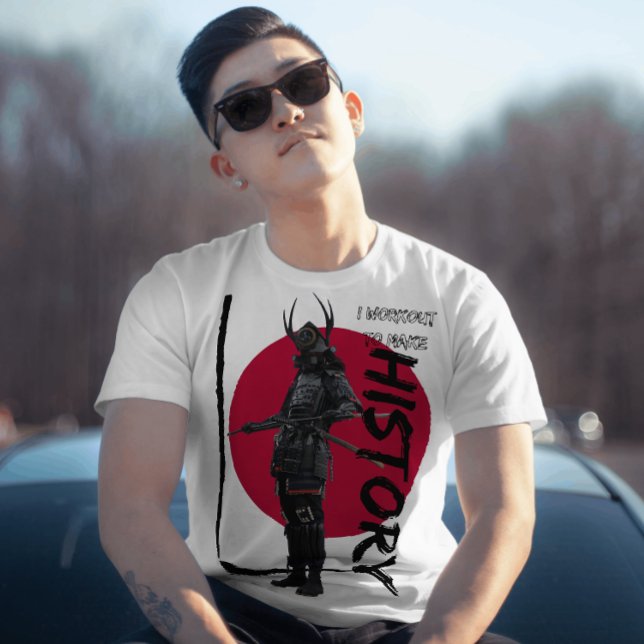 Camiseta Vintage samurai Red ascensão Sun Graphic Inspiron (Criador carregado)