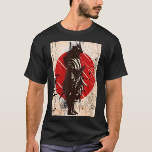 Camiseta Vintage Samurai Warrior Bushido Code Swing Japonês