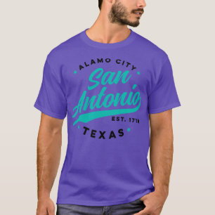 Camiseta Vintage San Antonio Alamo City Texas Teal USA 1
