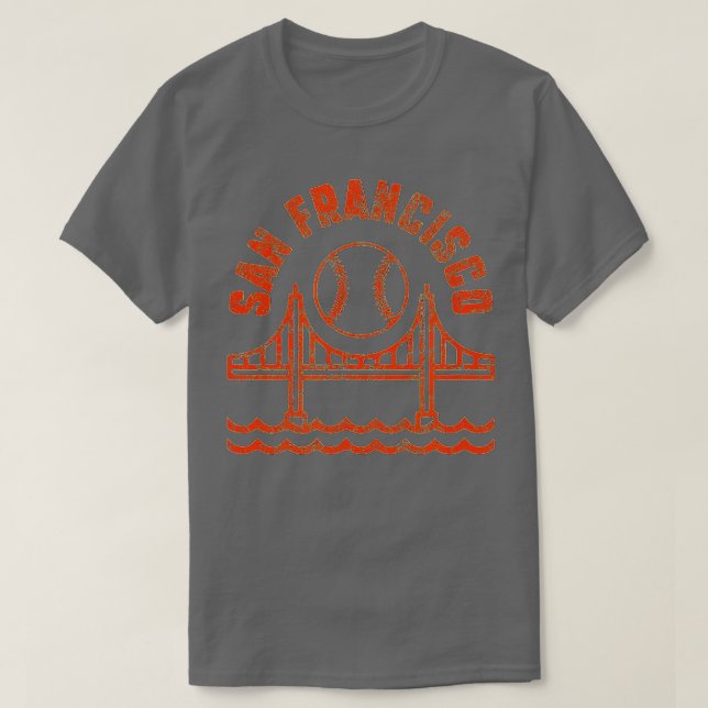 Camiseta Vintage San Francisco Baseball SF California (Frente do Design)