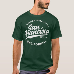 Camiseta Vintage San Francisco California Ouro Gate City
