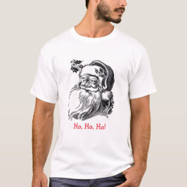 Camiseta Vintage Santa Claus Black White Christmas