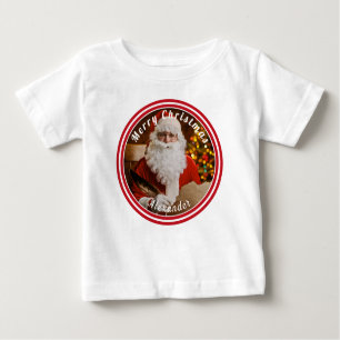 Camiseta Vintage Santa Claus Escrevendo Árvore de Natal