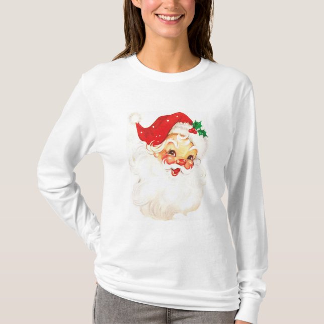 Camiseta Vintage Santa Claus Illustration (Frente)