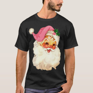 Camiseta Vintage Santa Claus Pink Vintage