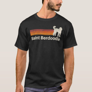 Camiseta Vintage Santo Berdoodle Retro Mãe Pai Cão