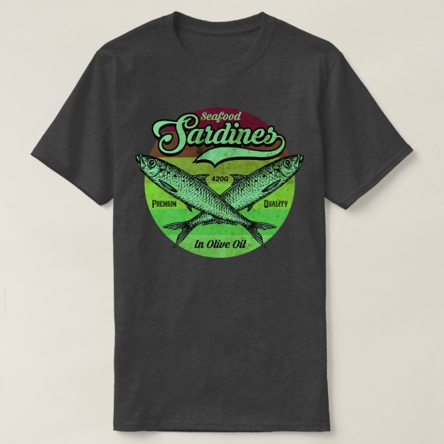 Camiseta Vintage Sardines (Frente do Design)