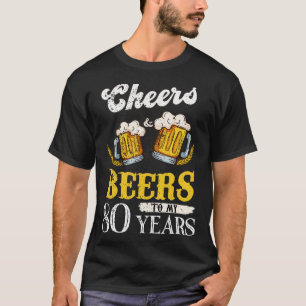 Camiseta Vintage Saúde E Cervejas Ao Meu Aniversário De 80