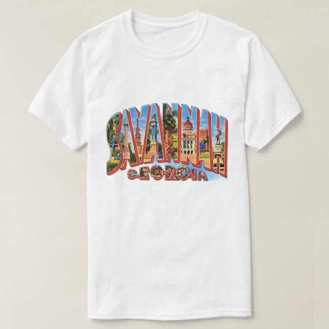 Camiseta Vintage Savannah Geórgia (Frente do Design)