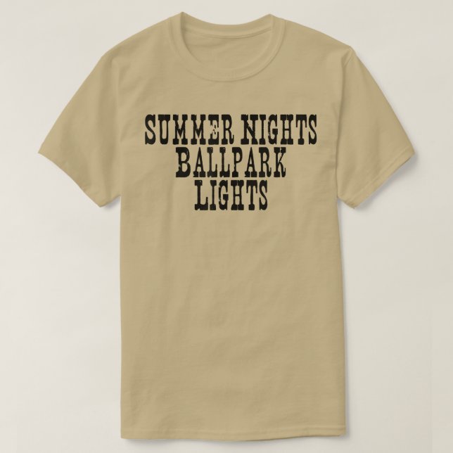 Camiseta Vintage Sayings Funny Summer Nights Ballpark Light (Frente do Design)