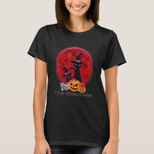 Camiseta Vintage Scary Halloween Black Cat Bruxa Fall Seaso