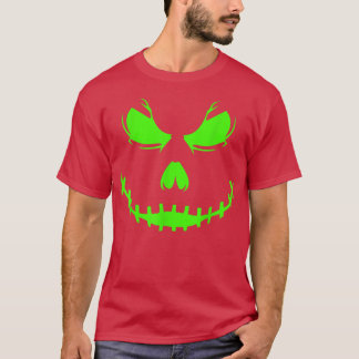 Camiseta Vintage Scary Pumpkin Face Jack O Lanterna Hallowe