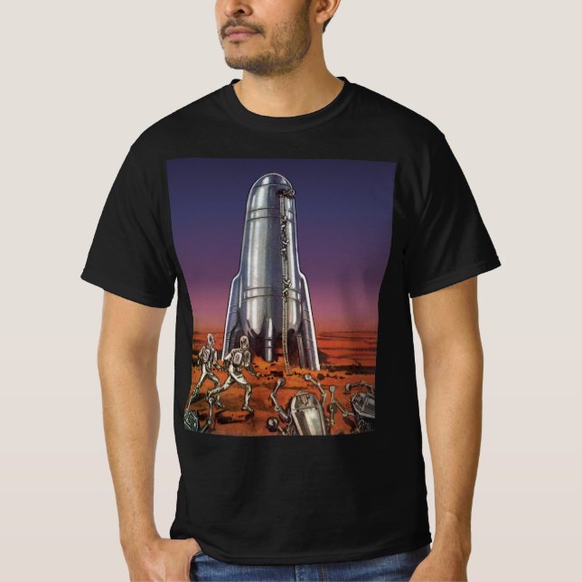 Camiseta Vintage Science Fiction, Astronautas Beetle Aliens (Frente)
