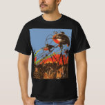 Camiseta Vintage Science Fiction HG Wells Guerra dos Mundos<br><div class="desc">Ilustração de Vintage Science Fiction design com uma cena de batalha da Guerra dos Mundos. A Guerra dos Mundos é um romance de ficção científica de H. G. Wells primeiro publicado como uma série de revistas e depois como livro em 1898.</div>