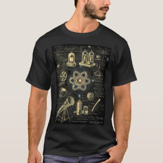 Camiseta Vintage Science Lab & Atom Dark Academia