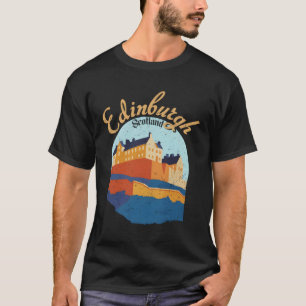 Camiseta Vintage Scottish Edinburgh Castle Scotland