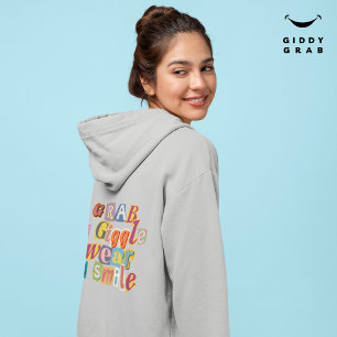 Camiseta Vintage Scrapbook Typografia Sorri Verde Simples