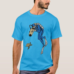 Camiseta Vintage SCUBA Diver Fotografando um URM de Tartaru