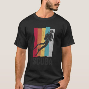 Camiseta Vintage Scuba Merging Diver Fish Oceans Mergan Ven