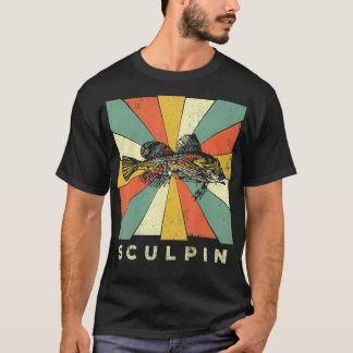 Camiseta Vintage Sculin Fish Lover Style Animal
