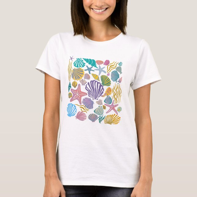 Camiseta Vintage Seashells  (Frente)