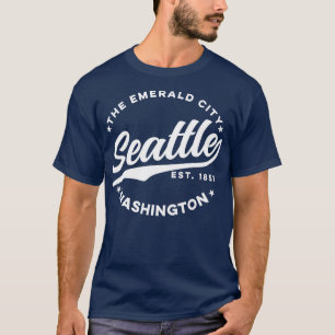 Camiseta Vintage Seattle Emerald City Washington EUA