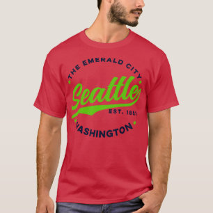 Camiseta Vintage Seattle Emerald City Washington EUA 1