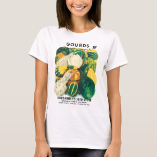 Camiseta Vintage Seed Packet Art, Mistura de Gourds Squash