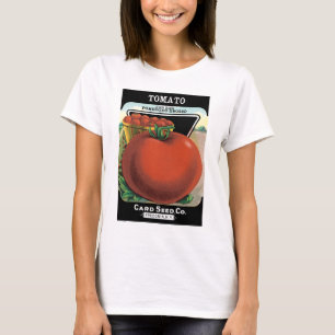 Camiseta Vintage Seed Packet Label Art, Tomato Pomodoro