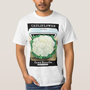 Camiseta Vintage Seed Packet Label Art, Veggggies De Couve-