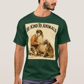 Camiseta Vintage Seja gentil com os animais, Design