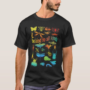 Camiseta Vintage Seja gentil com todos os tipos de Insetos 