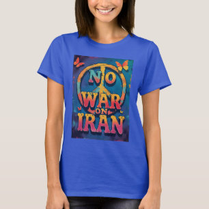 Camiseta Vintage Sem guerra do Irã: Retrato Anti-Guerra