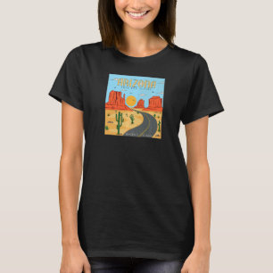 Camiseta Vintage Sente Deserto Sunset Vibes Mountain Cactus