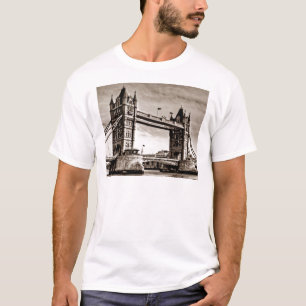 Camiseta Vintage Sepia London Tower Bridge
