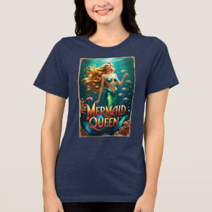 Camiseta Vintage Sereia Rainha Eterno Oceano Majestade