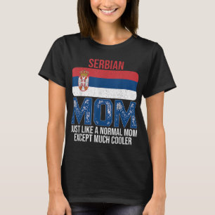Camiseta Vintage sérvio Mãe Sérvia Bandeira Design Da Mãe