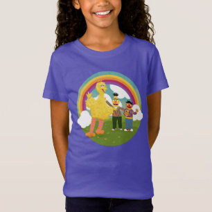 Camiseta Vintage Sesame Street Amigos Rainbow