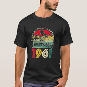 Camiseta Vintage Setembro De 1961 60º Aniversário Retro 60 
