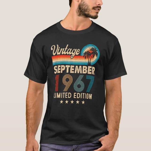 Camiseta Vintage setembro de 1967 55º Aniversário (Frente)