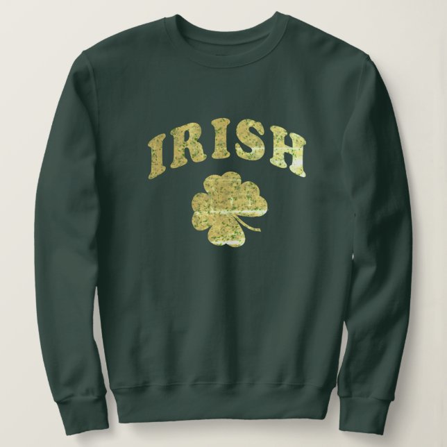 Camiseta Vintage Shamrock Clover Crewneck (Frente do Design)