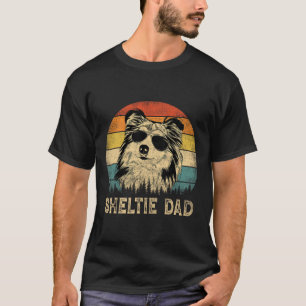 Camiseta Vintage Sheltie Pai Amantes de Cães Dia d