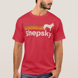 Camiseta Vintage Shepsky Retro Mom Dad Dog