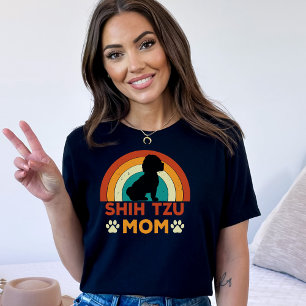 Camiseta Vintage Shih TZU Cachorro Mãe Sunset