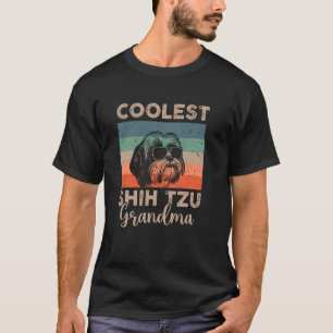 Camiseta Vintage Shih Tzu Vovó mais legal presentes para mu