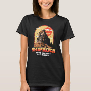 Camiseta Vintage Shiprock Novo México Gráfico Quatro Cantos