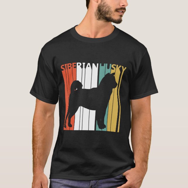 Camiseta Vintage Siberian Husky (Frente)