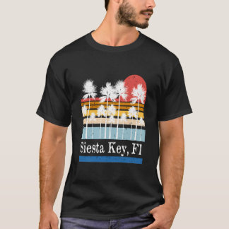 Camiseta Vintage Siesta Key Florida Beach Surf Palm Tree Co